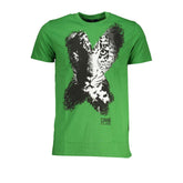 Cavalli Class Green Cotton T-Shirt -   -  Cavalli Class.